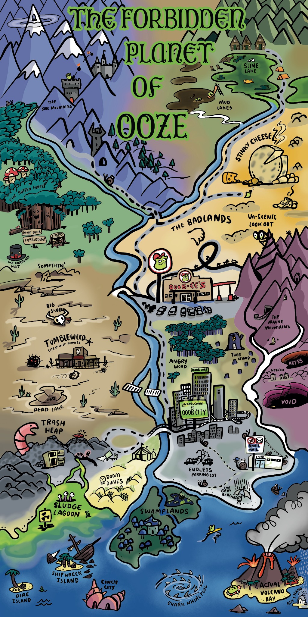 Map of the Forbidden Planet of Ooze
